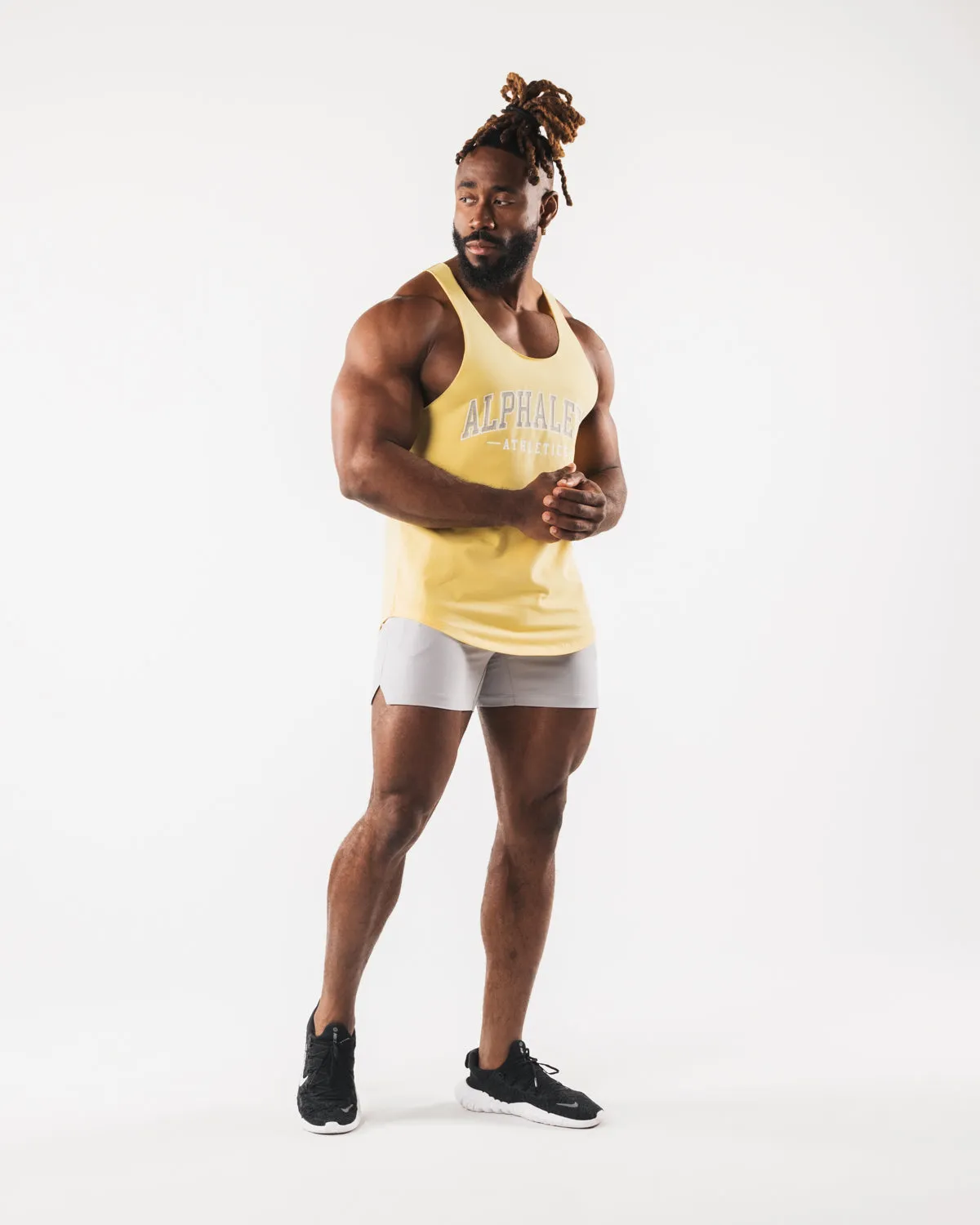 Paisley Print Raw Cut Tank - Yellow