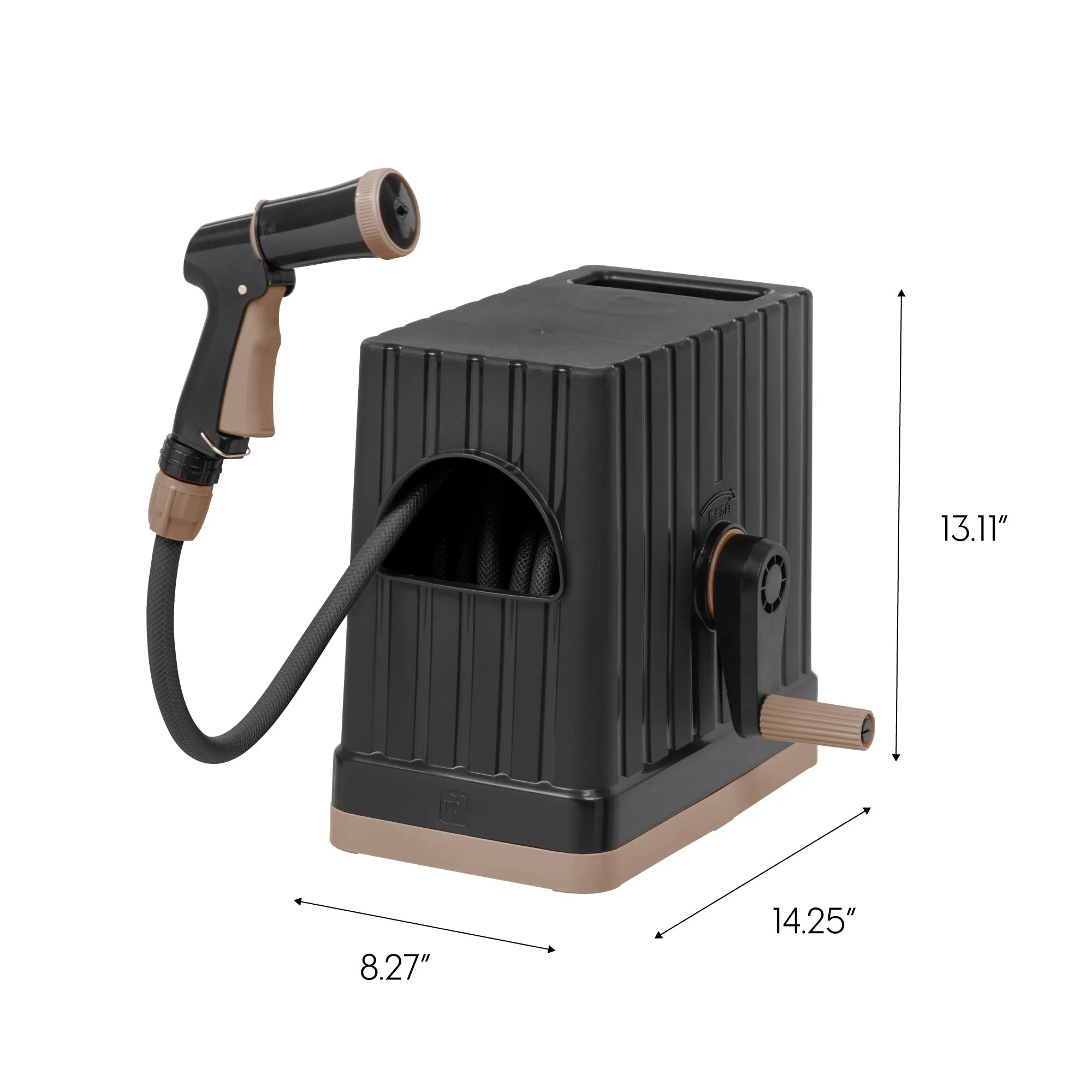 Retractable Garden Hose Reel with Hose Storage Box