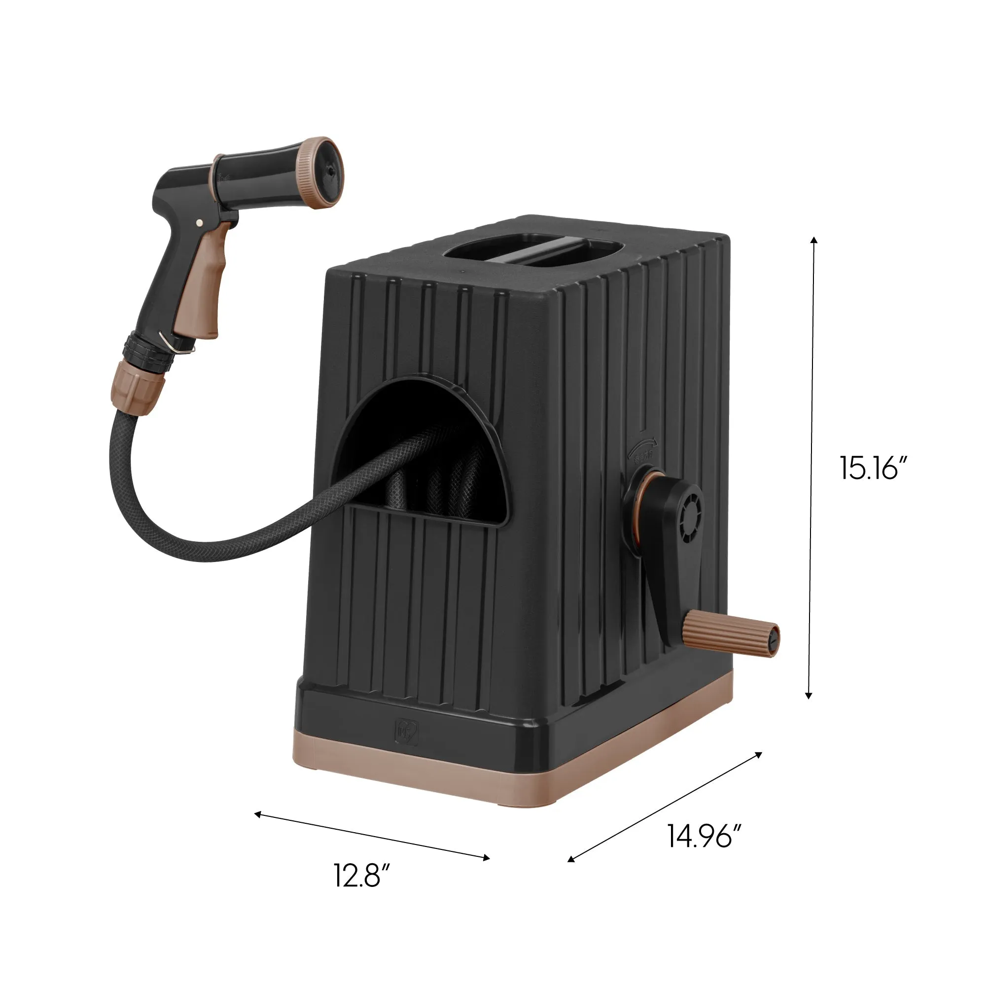 Retractable Garden Hose Reel with Hose Storage Box