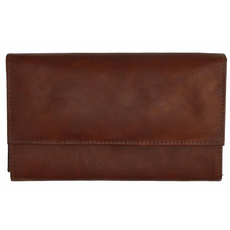 Snap enclosure Leather Women Wallet