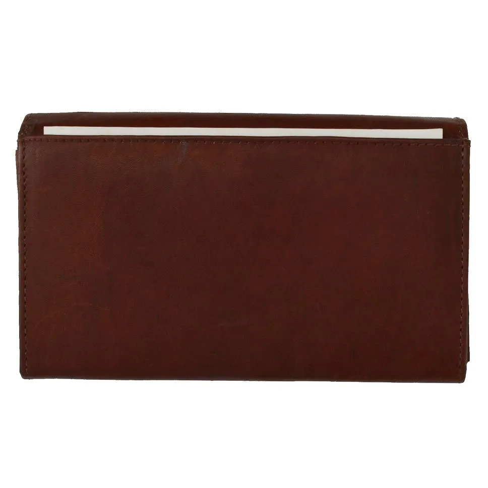 Snap enclosure Leather Women Wallet