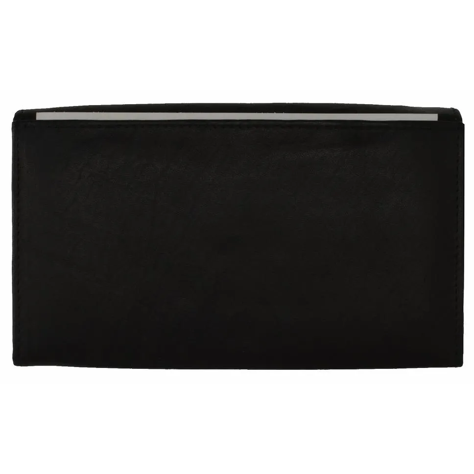 Snap enclosure Leather Women Wallet