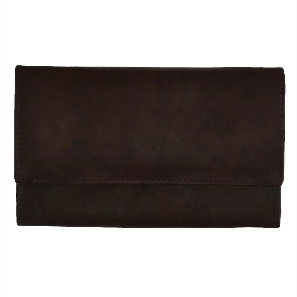Snap enclosure Leather Women Wallet