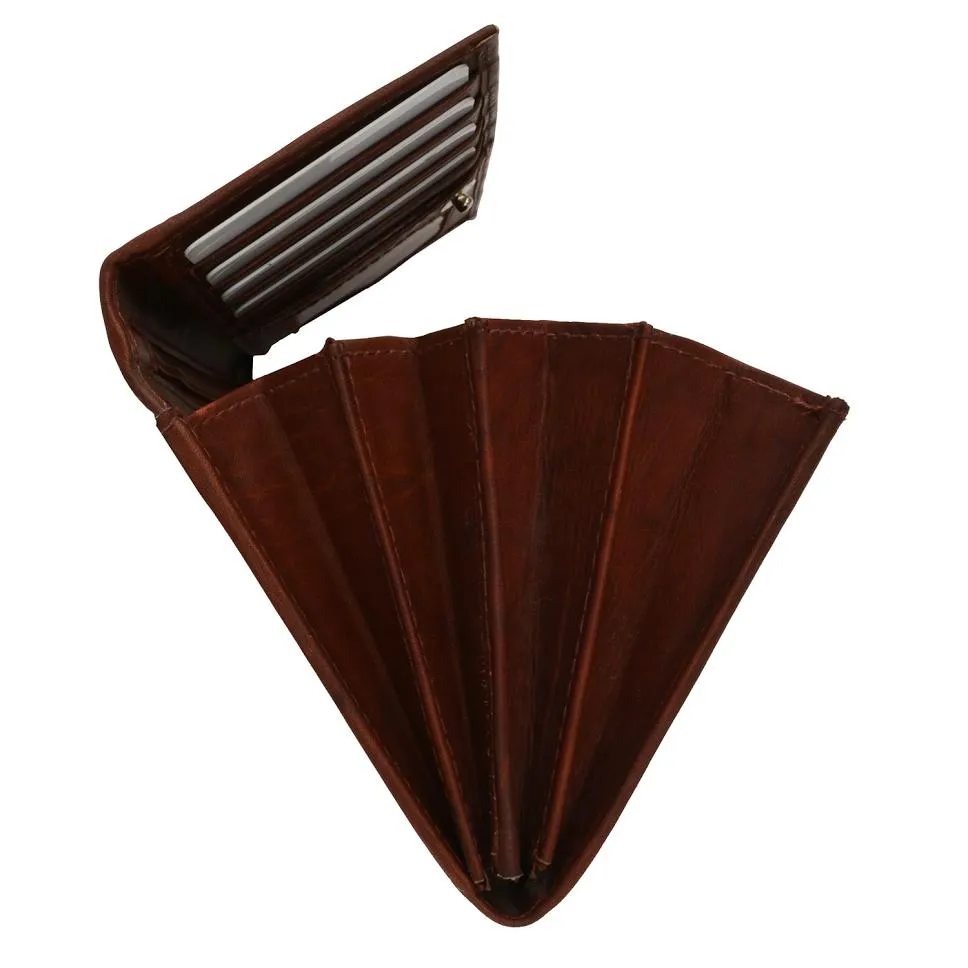 Snap enclosure Leather Women Wallet