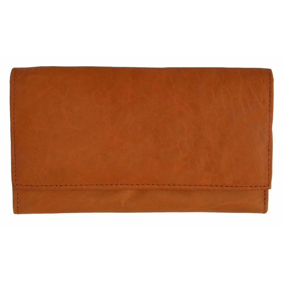 Snap enclosure Leather Women Wallet