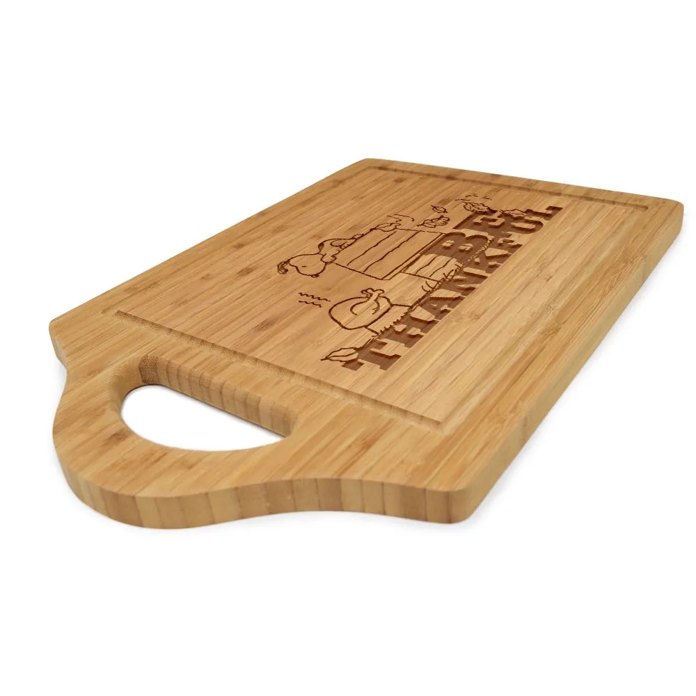 Snoopy Be Thankful Laser Engraved Cutting Board