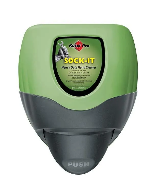 Sock-It Heavy Duty Hand Cleaner w Pumice, 2000 mL Refill (1)   Dura View Dispenser (1) Kutol Pro 16DV2 Starter Kit