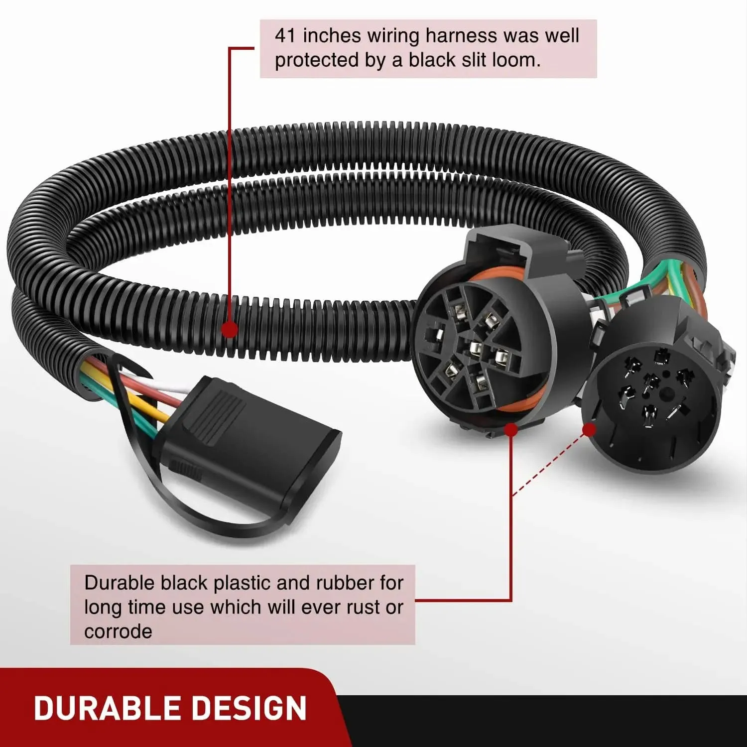 USCAR 7 Pin to 4 Pin Trailer Harness