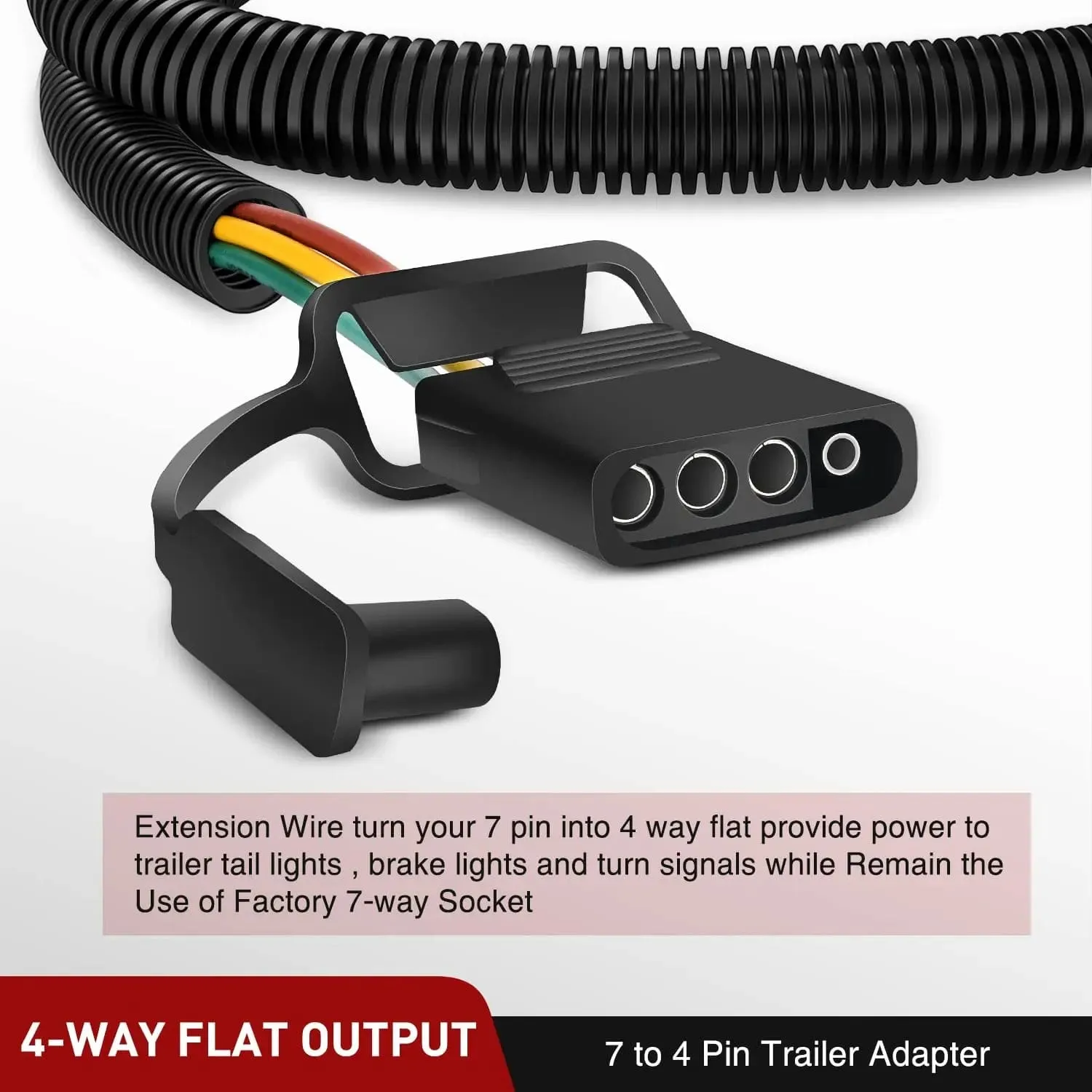 USCAR 7 Pin to 4 Pin Trailer Harness
