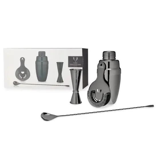 Viski Gunmetal Mixologist Barware Set