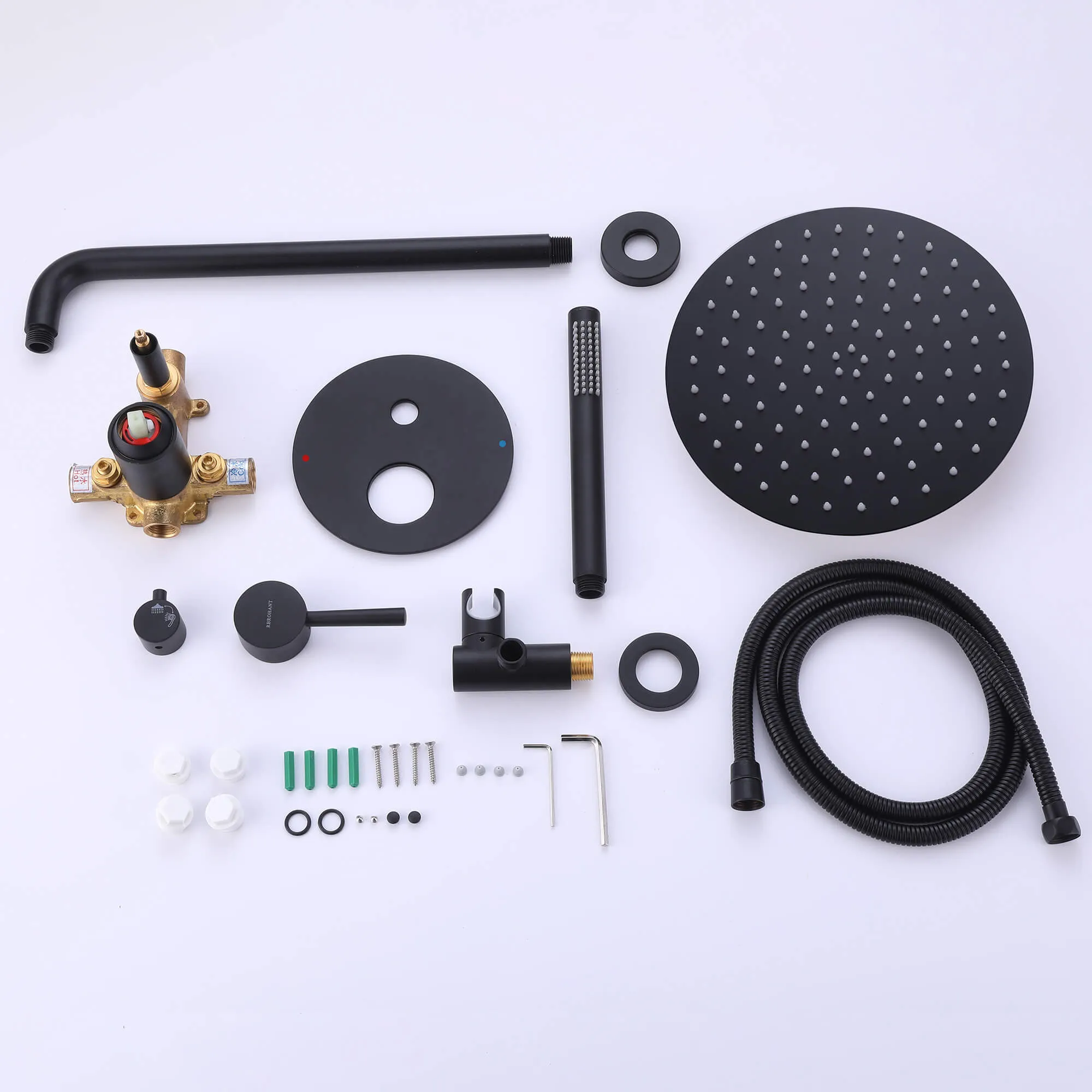 Wall Mount Shower Faucet Set Contain Pressure Balance Shower Valve Kit