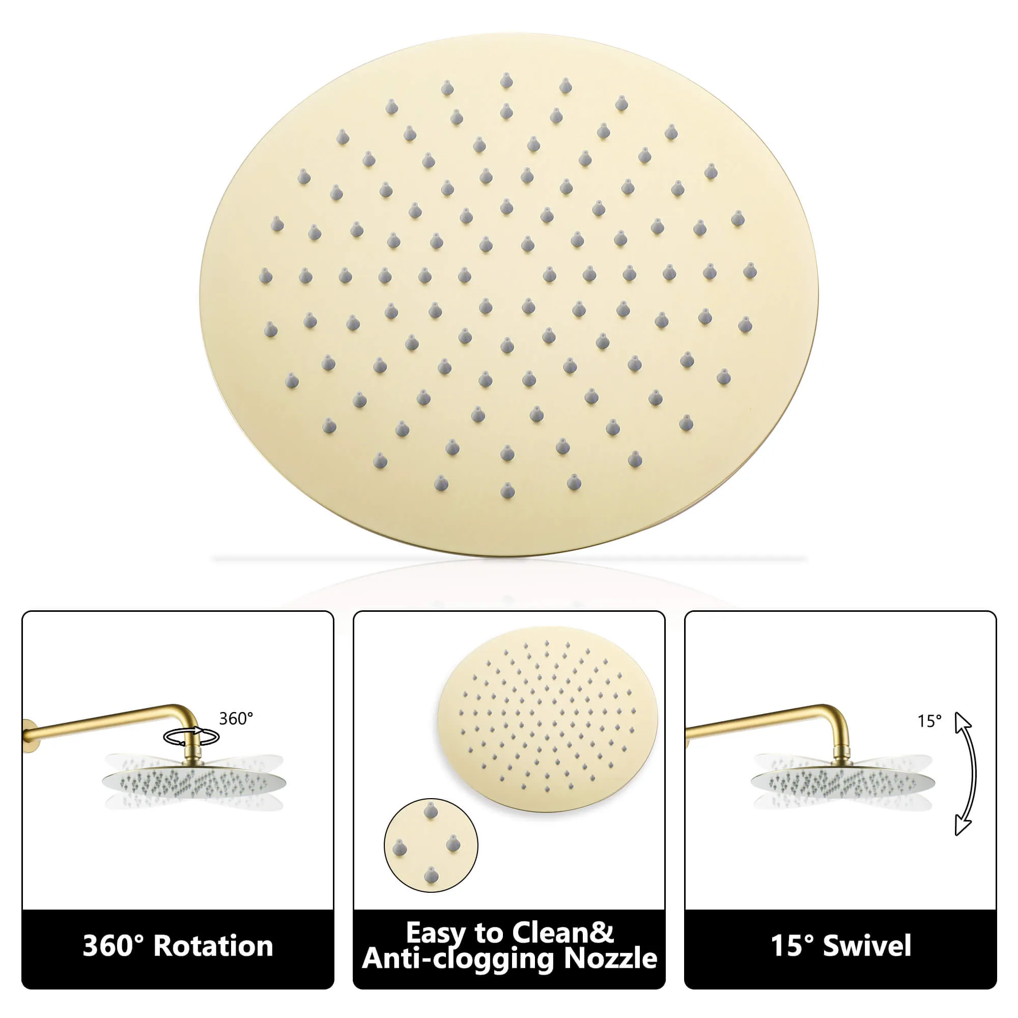 Wall Mount Shower Faucet Set Contain Pressure Balance Shower Valve Kit