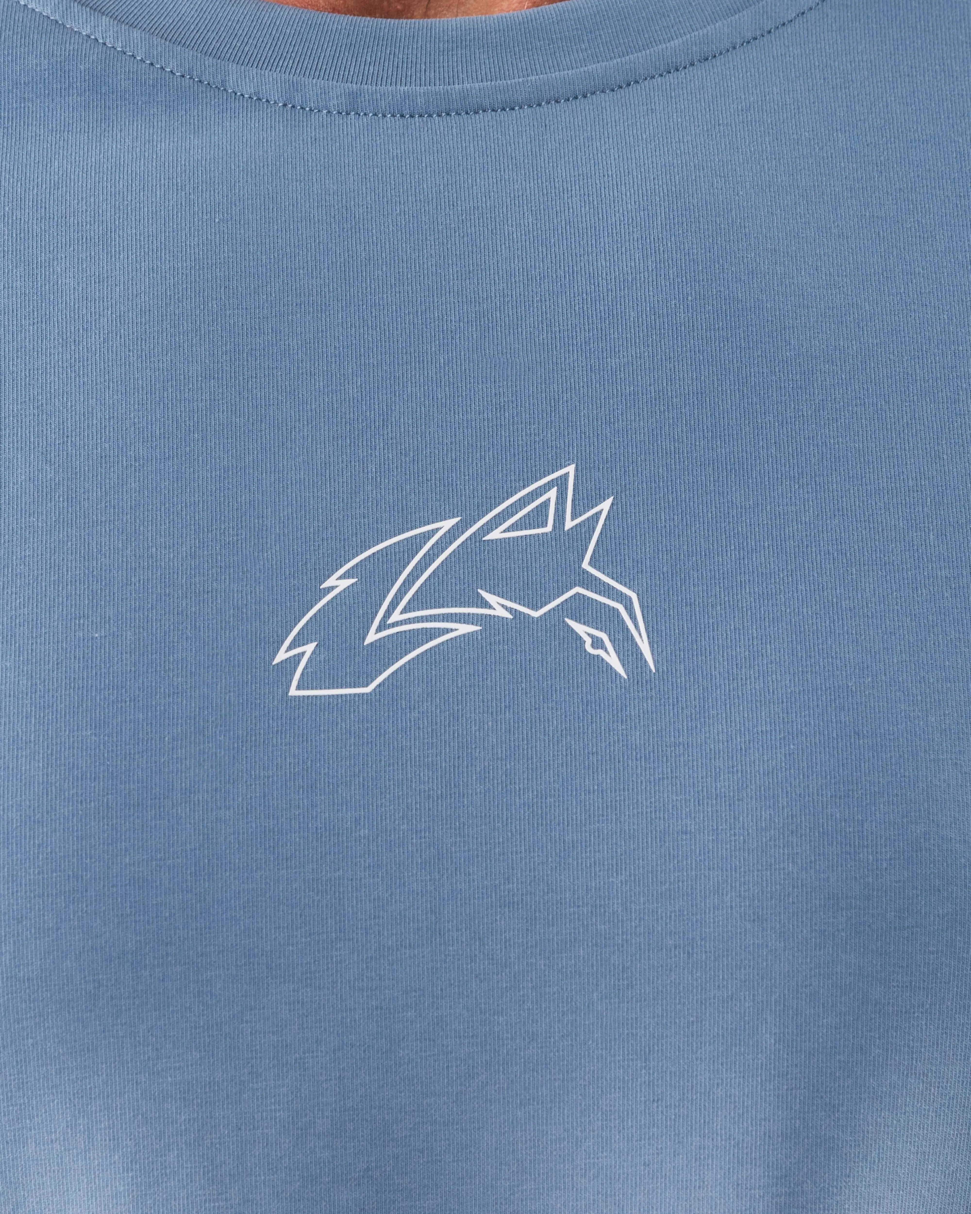 Wolf Head LS Tee - Still Water Gradient